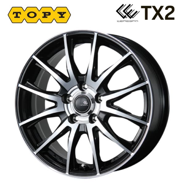 トピー セレブロ ティーエックス2 ブラックポリッシュ 18×7 39トヨタ平