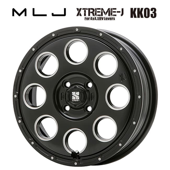 エムエルジェイ エクストリームJ KK03 Black Milled 14×4.5 45 4H