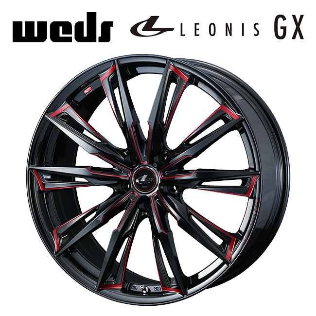 ウェッズ レオニス GX BK/SC(RED) 19×8 43 5H(114.30/0.00/0.00