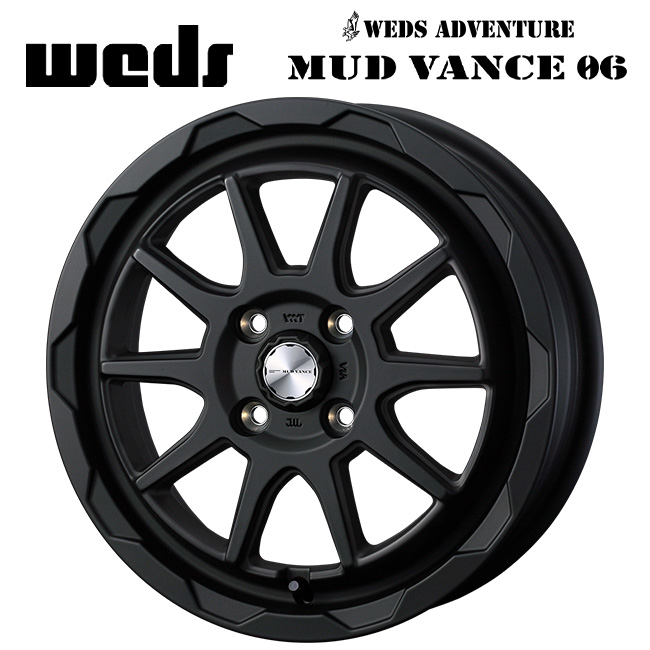 ウェッズ マッドヴァンス06 フルマットブラック 16×6 40 4H(100.00