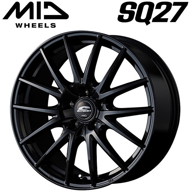 エムアイディー MIDホイール SQ27 メタリックブラック 17×7 55 5H